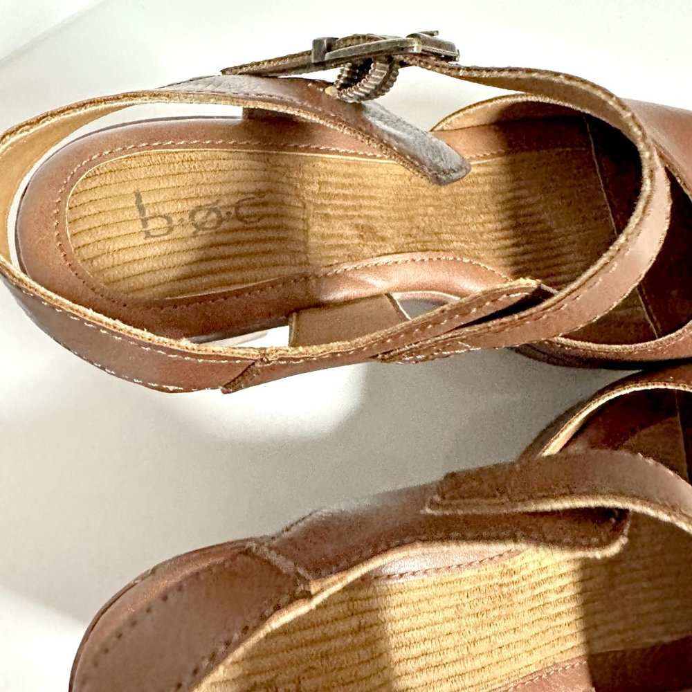 Born Brown Leather Clog Heels - Picture 9 of 11